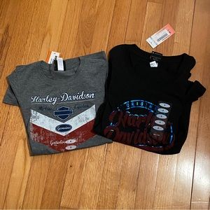 Lot of 2 Harley Davidson Womens T Shirts